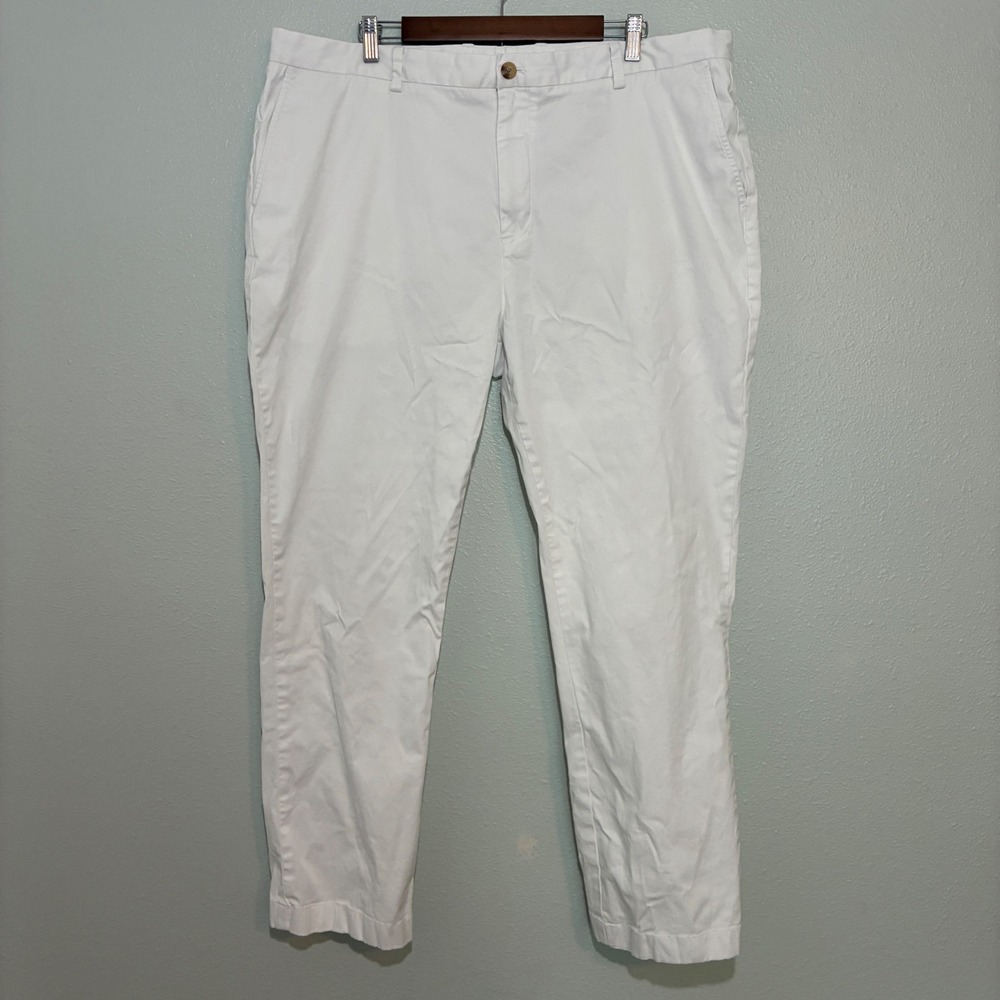 Vineyard Vines White Breaker Pants Chino Trousers 42x30 Stretch Cotton